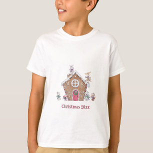 Camiseta Pão de Gengibre Casca Ice Patinação Natal