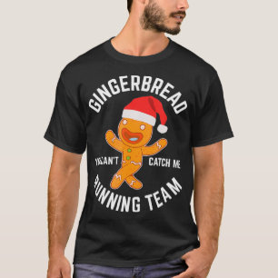 Camiseta Pão de Gengibre de Natal Gingerpão Correndo Equipe