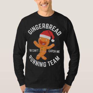 Camiseta Pão de Gengibre de Natal Gingerpão Correndo Equipe