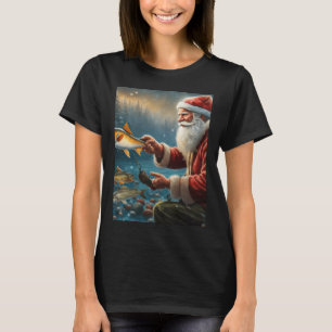 Camiseta Pão de gengibre de Natal Oh Snap Pesca no gelo