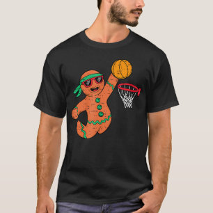 Camiseta Pão de gengibre engraçado Basquete Natal Xmas Home