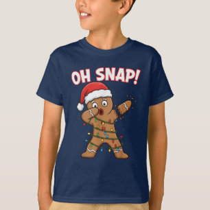Camiseta Pão de gengibre engraçado do Natal Papai Noel Dabb