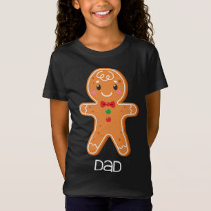 Camiseta Pão de Gengibre Pai de Natal Correspondente Pijama