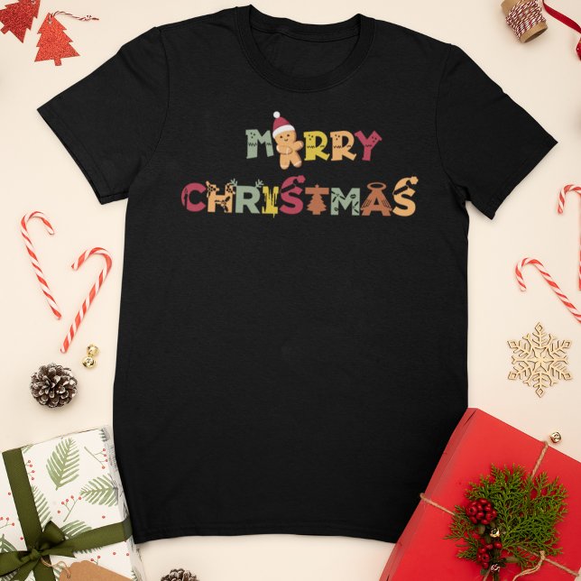 Camiseta Pão de Gingerpão de Natal Festivo (Criador carregado)