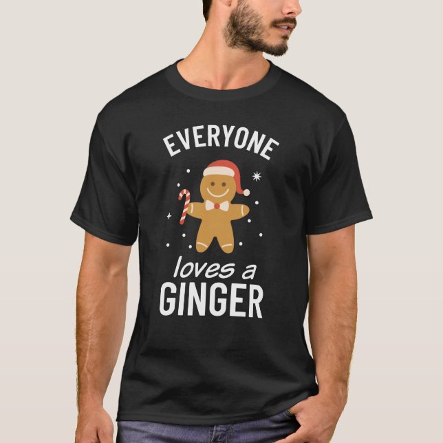Camiseta Pão de Natal Cookie Todo Mundo Adora Ginger (Frente)