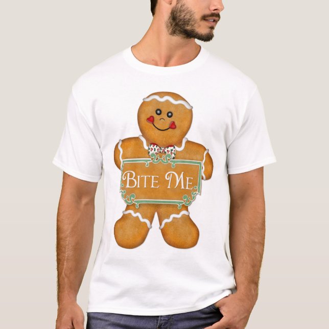 Camiseta Pão de Natal - Morda-Me (Frente)