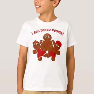 Camiseta Pão de Natal Pessoas de pão Engraçado T-shirt