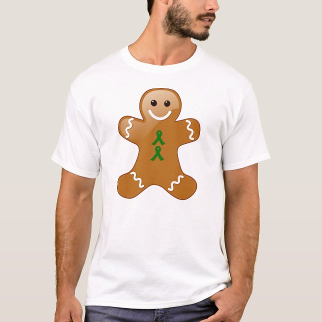 Camiseta Pão-de-Pão com Fitas de Consciência Verde (Frente)