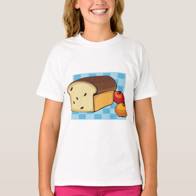 Camiseta Pão de Passas e Maçãs Vermelhas (Frente)