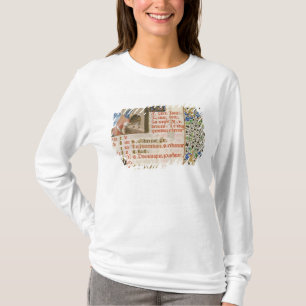 Camiseta Pão do cozimento, de um livro das horas
