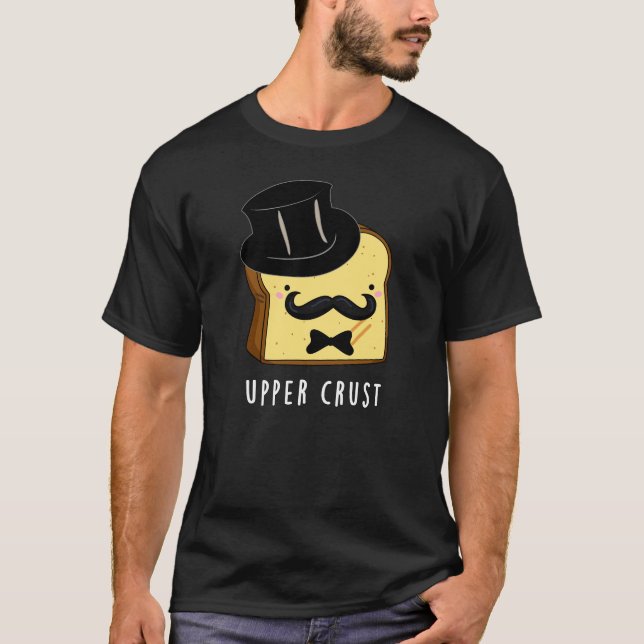 Camiseta Pão Engraçado Engraçado Superior Pão Escuro BG (Frente)