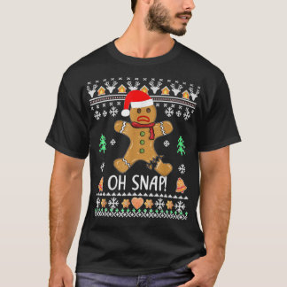 Camiseta Pão Feio Homem Cookie X Mas Oh Engraçado Ch Engraç