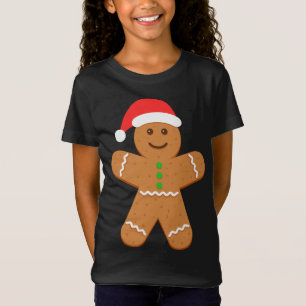 Camiseta Pão Gengado Papai Noel Chapéu Natal Cookin