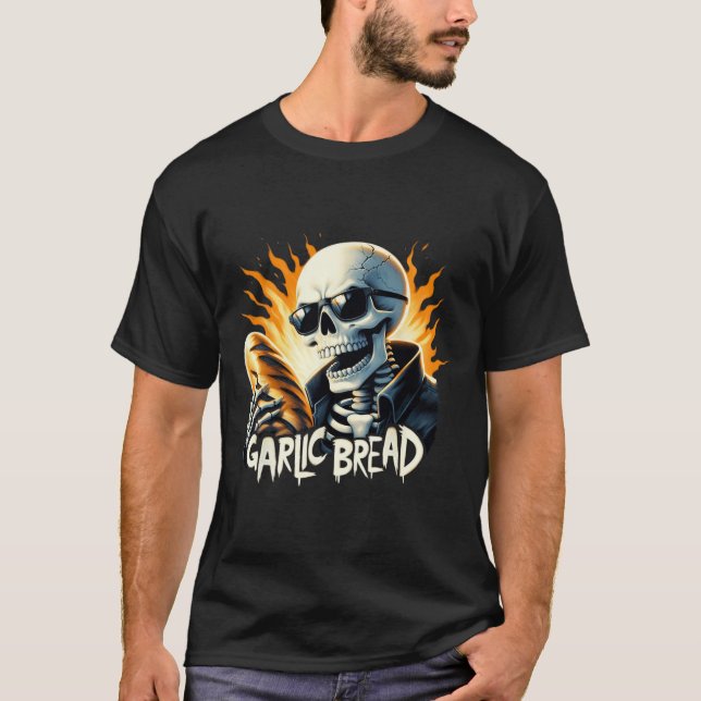 Camiseta Pão Halloween Skeleton Bakery Baker Bread (Frente)