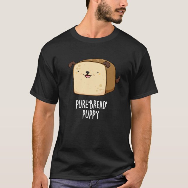 Camiseta Pão Pura Pura Engraçado Pão Pão Pão Pão Escuro BG (Frente)