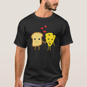 Camiseta Pão Queijo Lover Cheddar Casal Foodie Comida Arei
