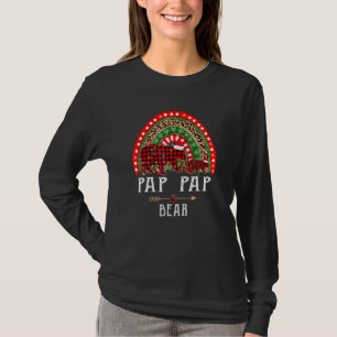 Camiseta Pap Bear Natal Rainbow Leopardo Family Chri