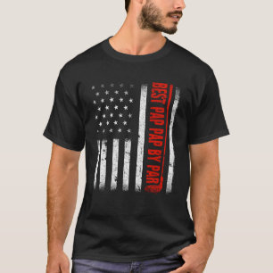 Camiseta Pap De Homens Da Par American Flag Family Faes
