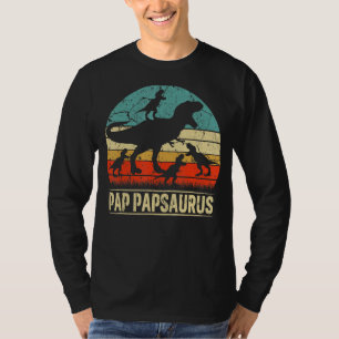 Camiseta Pap Dinossaur T Rex Pap Papsaurus 4 Crianças