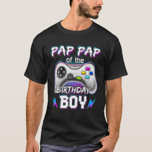 Camiseta Pap Do Jogo De Vídeo De Criança De Aniversário, B-