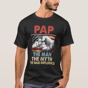 Camiseta Pap O Homem A Mira Americana Bandeira A Má Influên
