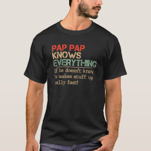 Camiseta Pap Pap Sabe Tudo Se Ele Não Sabe Vintage