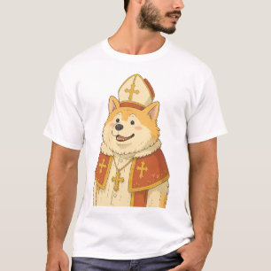 Camiseta Papa Akita Fofo - Design de Cachorro Engraçado