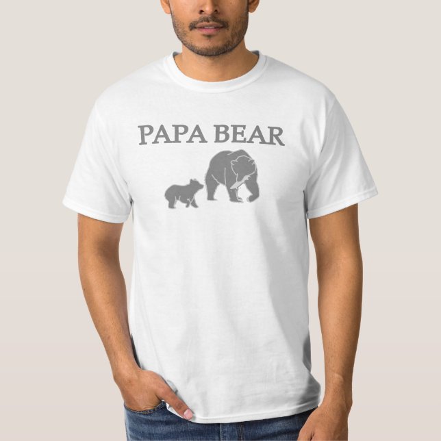 Camiseta "Papa Bear" Bear Fishing with Cub T-Shirt (Frente)