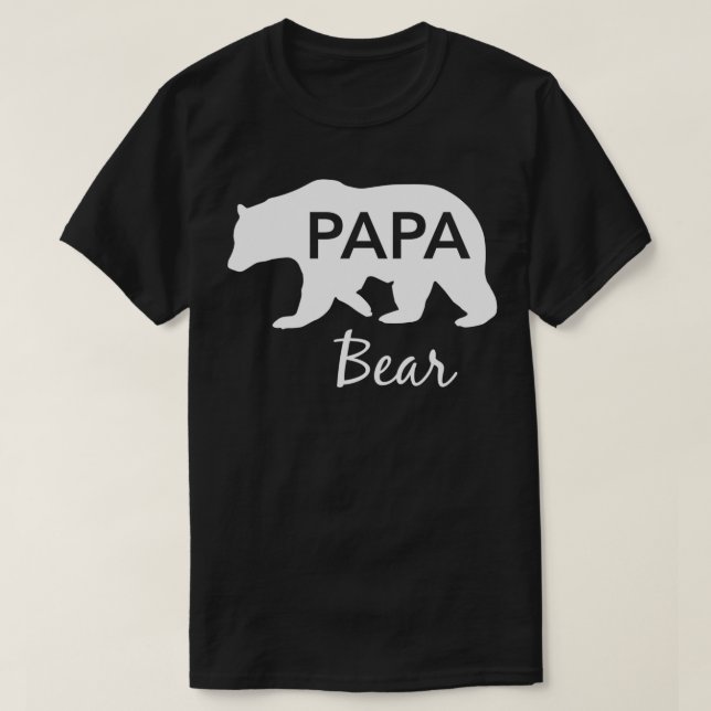 Camiseta Papá Bear Excelente Presente Para O Pai Vovô Dia D (Frente do Design)