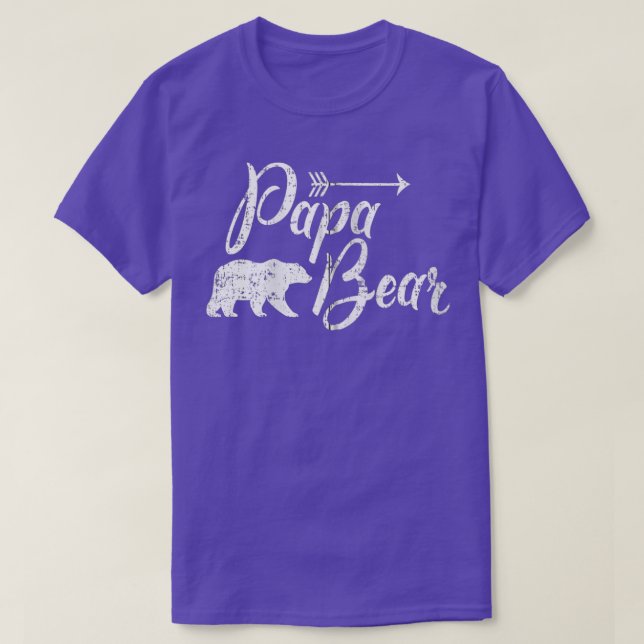 Camiseta Papa Bear Father's Day Zip  (Frente do Design)
