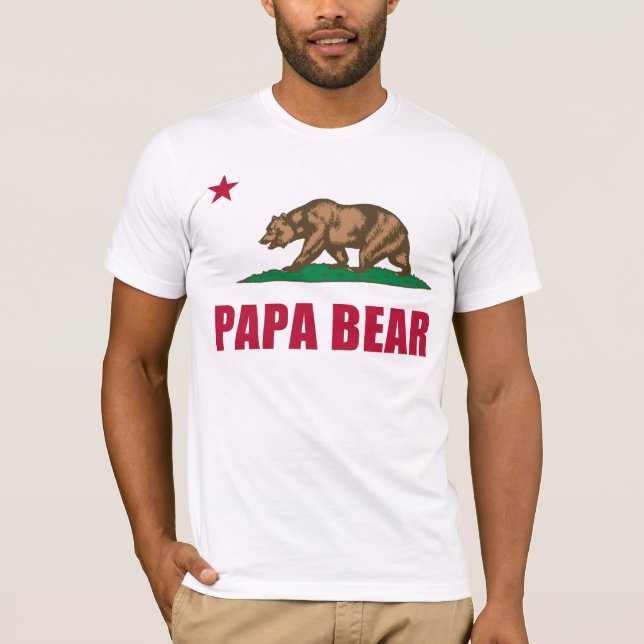 Camiseta Papa Bear Flag da Califórnia (Frente)