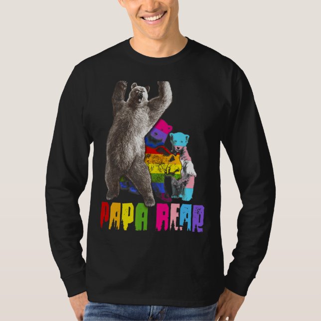 Camiseta Papá Bear Lgbt Gay Trans Prioridades Suporte Lgbtq (Frente)