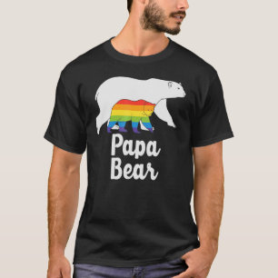 Camiseta Papa Bear Lgbt Pride Gay Rainbow Pai Pais Orgulhos