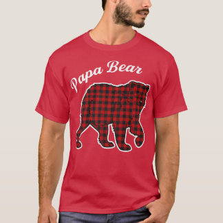 Camiseta Papá Bear Men Red Xadrez Premium