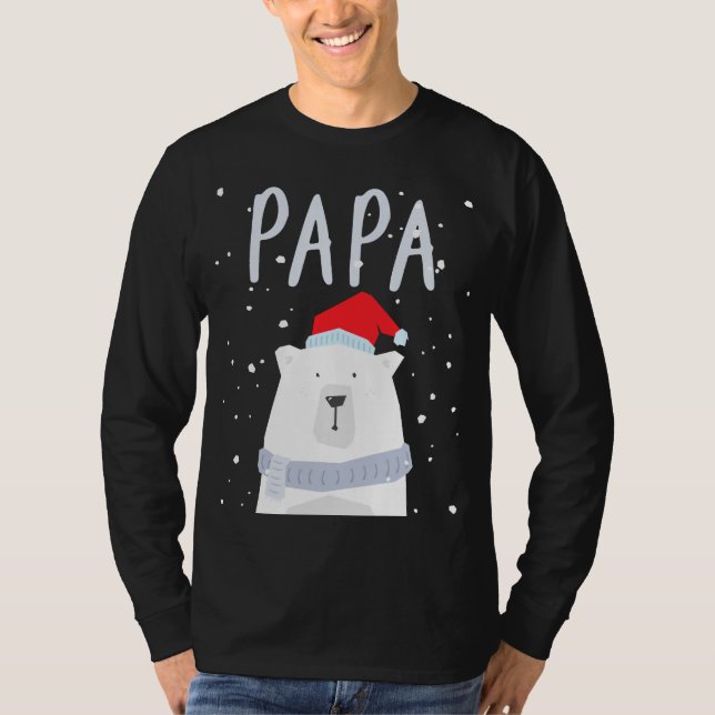 Camiseta Papá Bear Natal, Natal, Matando a Família Papai No (Frente)