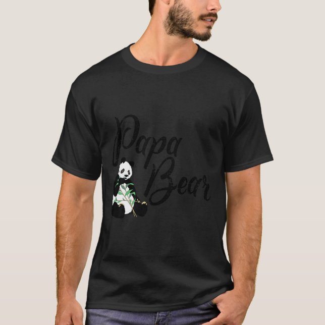 Camiseta Papa Bear Vegan Panda Family (Frente)