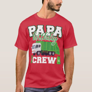 Camiseta Papa Birthday Tripulação de Lixo Família Correspon