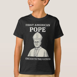 Camiseta Papa Bobby Chicago - Engraçado Da Humor Católica d