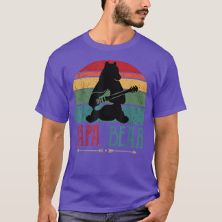 Camiseta Papá Bonito Urso Vintage Dia de os pais Retro Pai