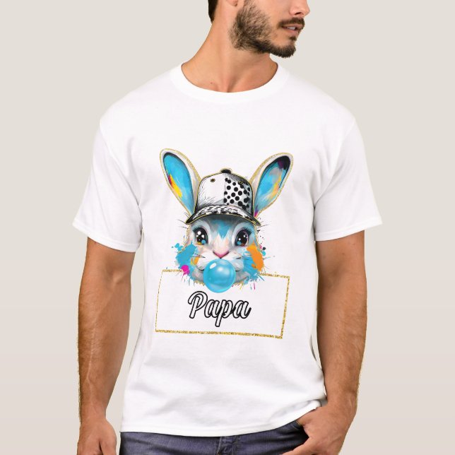 Camiseta Papa Bubble - Coelhinho da Páscoa (Frente)