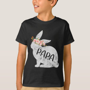 Camiseta Papa Bunny Matando Família Floral Bunny Coelho Eas
