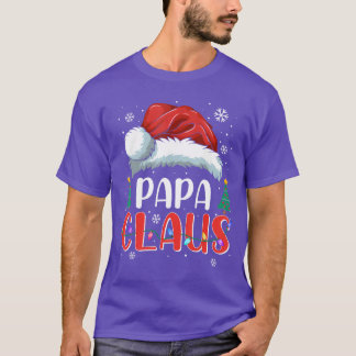 Camiseta Papa Claus Christmas Lights Pajama Family Matching