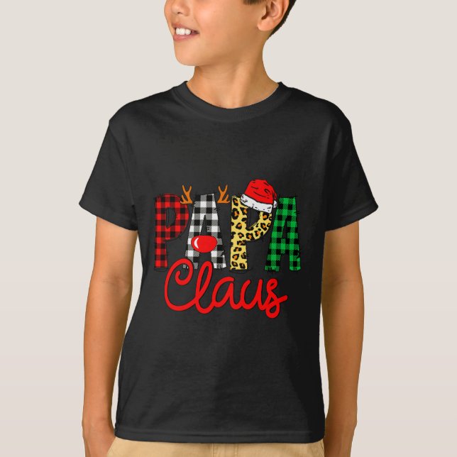 Camiseta Papa Claus Funny Christmas Family Matching  (Frente)