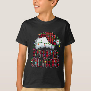 Camiseta Papa Claus Natal Luzes Pajama Correspondência Fami