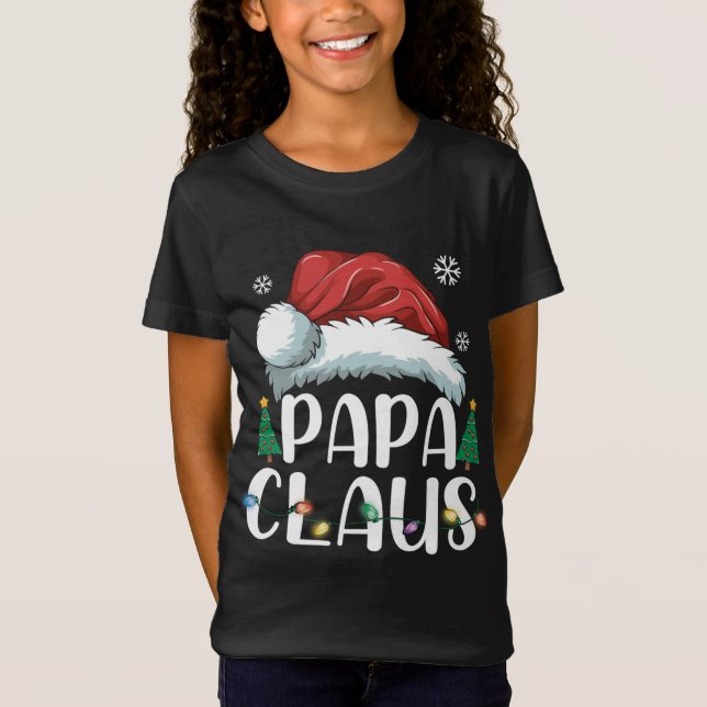 Camiseta Papa Claus Papais noeis da Família de Natal Matand (Frente)