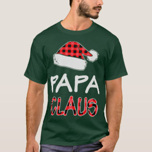 Camiseta Papa Claus Red Buffalo Xadrez Santa Hat Correspond