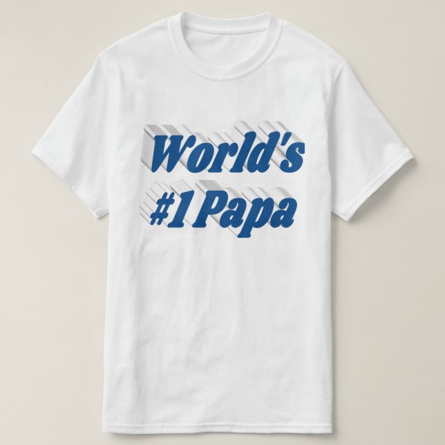 Camiseta Papa com texto azul-marinho T-Shirt (Frente do Design)
