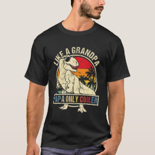 Camiseta PAPA Como Um Vovô Apenas Fofo De Dinossauro F