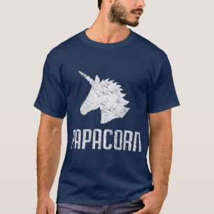 Camiseta Papa Corn Pai Unicorn Engraçado Correspondência