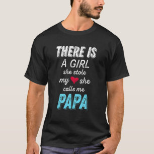 Camiseta Papá Da Avó Ela Roubou Meu Coração